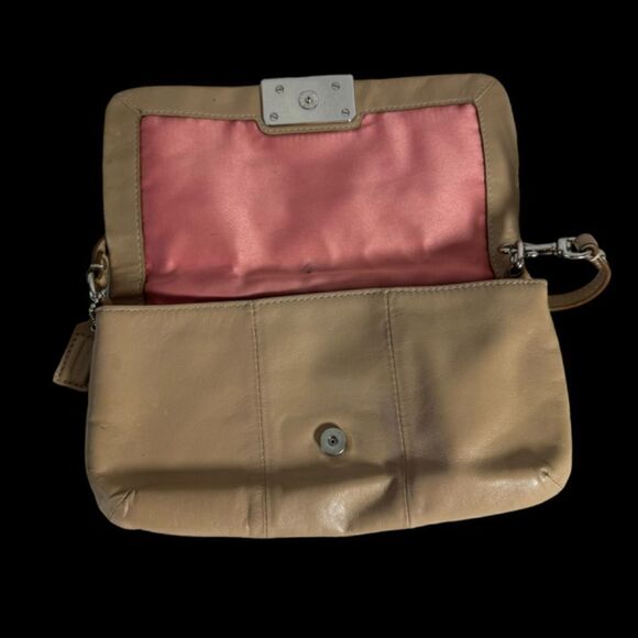Coach Tan Mini Purse/Wristlet - Picture 1 of 8